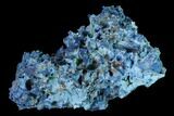 Gorgeous Blue Shattuckite with Malachite - Tantara Mine, Congo #146726-1